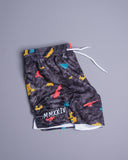 GRAY CAMO “COLORFUL SPLATTER” 5” SHORTS
